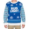 Bud Light Beer Blue and White Ugly Christmas Sweater 3.jpg